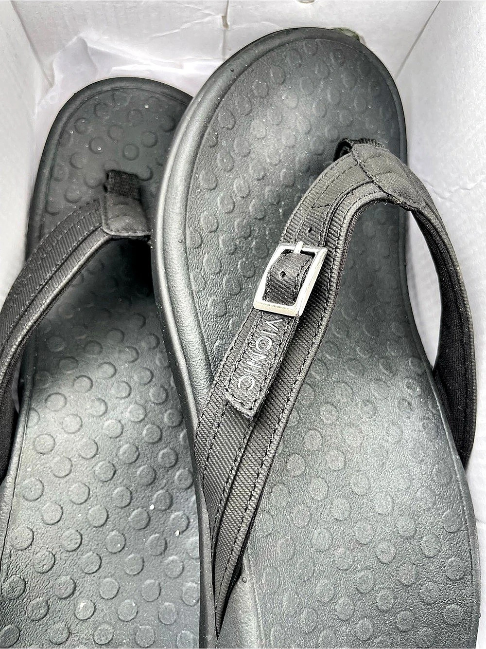 NIB Vionic Tide Patty Black Sandals US 8 New